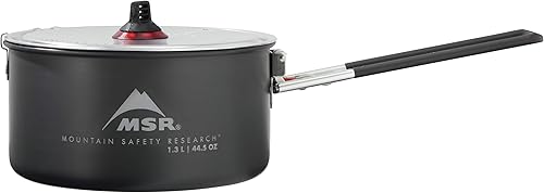Miniatura 7 de MSR 1,3 litros antiadherente de cerámica recubierto solo camping cocina olla negro