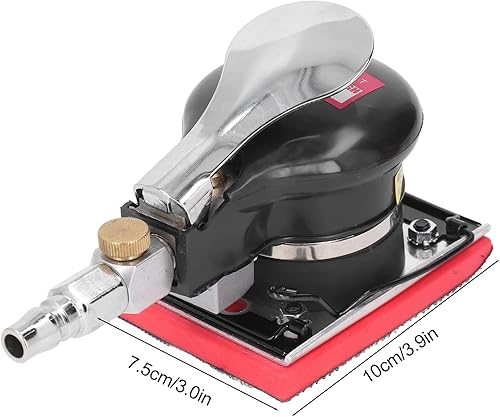 Miniatura 7 de Lijadora orbital neumática de 1/4 pulgadas Lijadora neumática Herramienta de lijadora de aire Lijadora neumática 10000RPM Máquina de pulir neumática