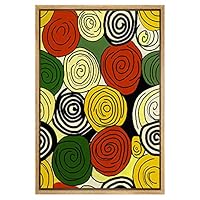 SIGNWIN Framed Canvas Wall Art Colorful Geometry Painting Canvas Prints Home Artwork Decoration for Living Room,Bedroom - 16