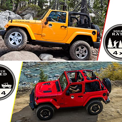 Image of Bigfoot Badge Rated Car Emblem, Squatch 4 x 4 Metal Automotive Badge 3D Metal Car Badges Emblems Round Emblem Decals Car Badge Decals Stickers Compatible with Jeep Wrangler Vehicles Trucks SUV