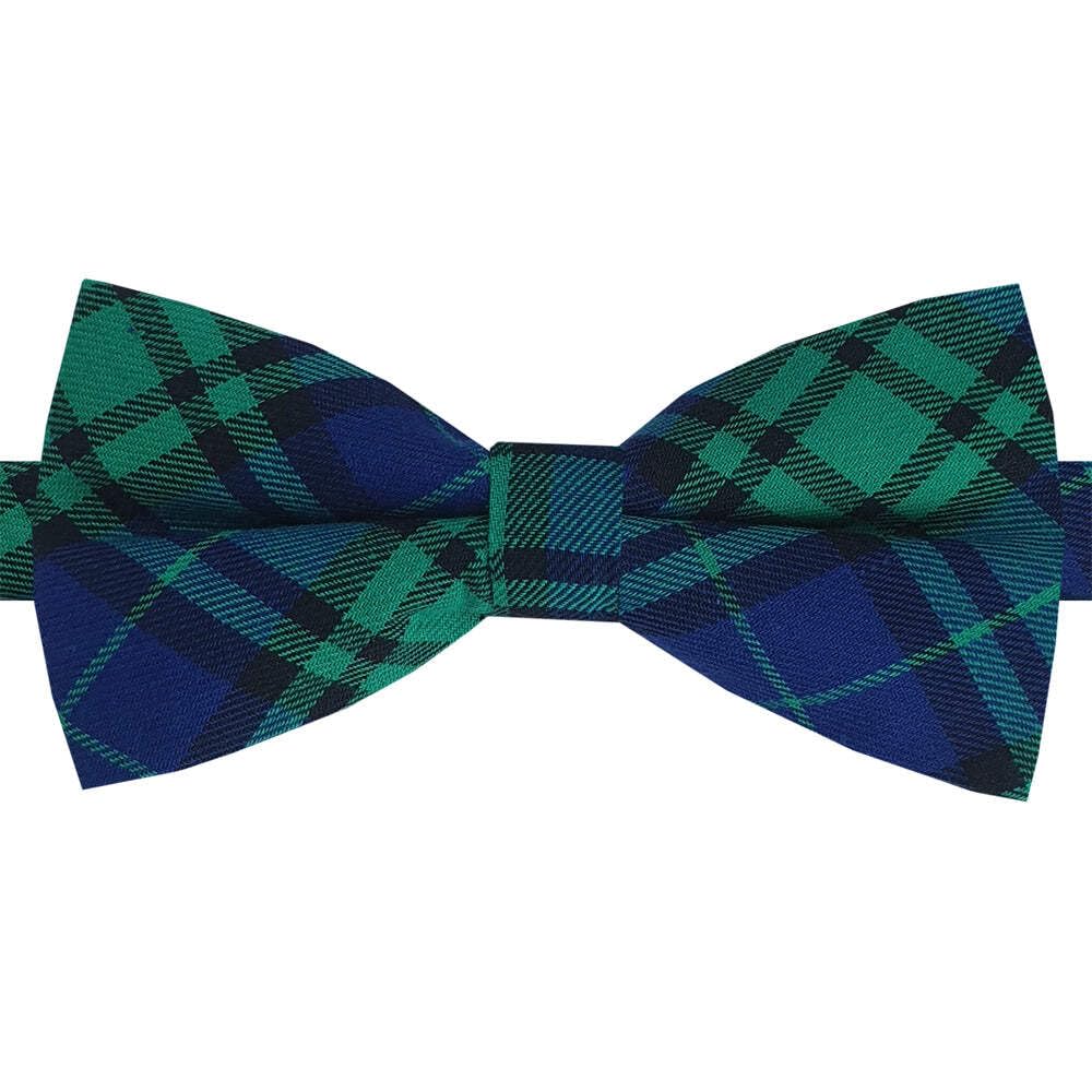 Texture Ties Men's Black Watch Tartan Bow Tie