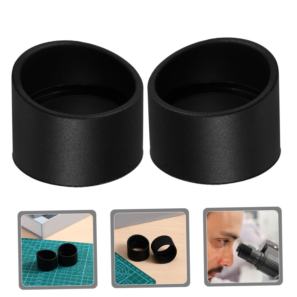 OSALADI Diameter Microscope Eyepiece Eye Cups Stereoscopic Microscope Eye Shields Comfortable Rubber Cover