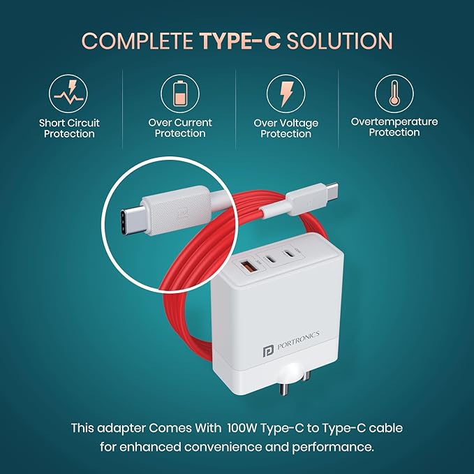 Portronics 100W चार्जर