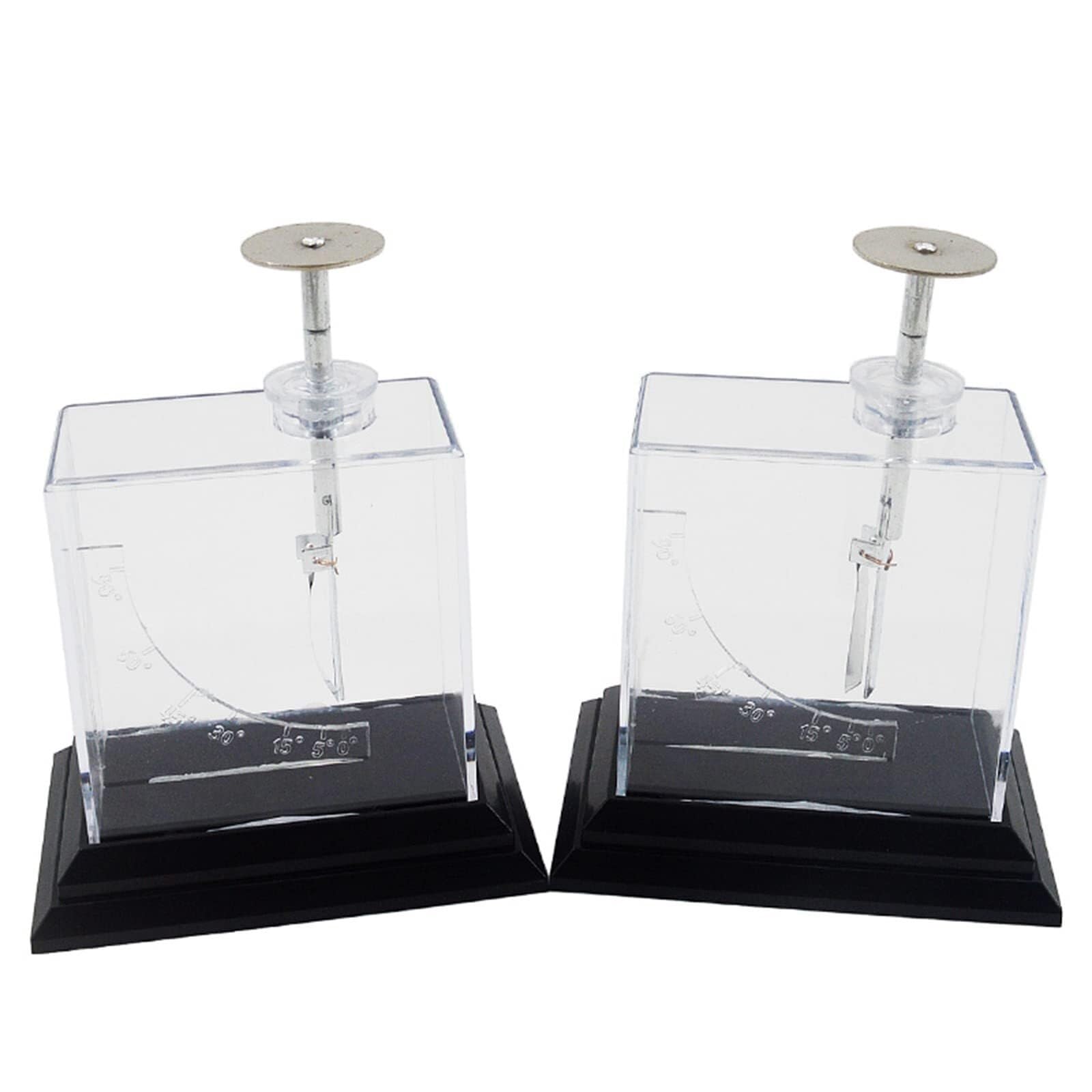 Foil Electroscope Kit - Static Electricity Demonstration Tool for Physics Lab, Sensitive Gold-Foil Leaves with Insulated Base & Protective Glass