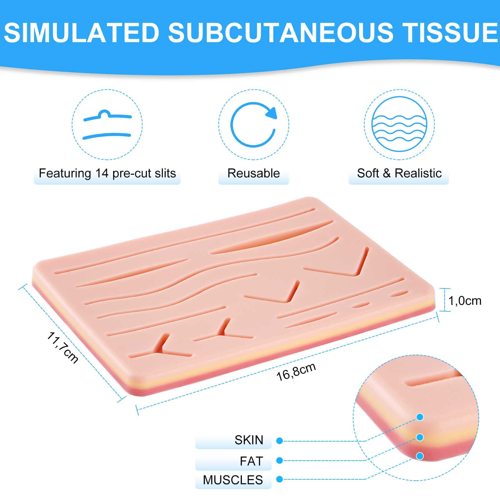 Kit de Sutura para Práctica 35pcs Set de Sutura Quirúrgica 24 Hilos de Sutura Set de sutura-Medicina Regalos para Estudiantes de Medicina (Sólo Educación)
