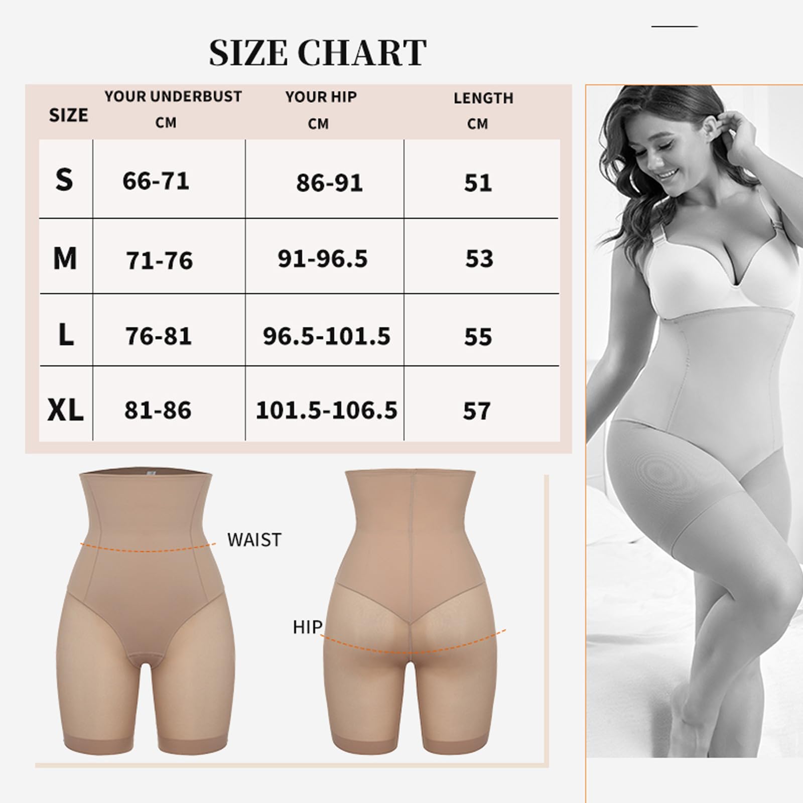 Bragas de Control de Cintura Alta sin Costuras de Talla Grande para Mujer, Pantalones Cortos de Deslizamiento Suave para Adelgazar el Muslo