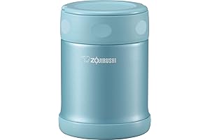 ZOJIRUSHI Stainless Steel Food Jar, 11.8 Oz. with Strap