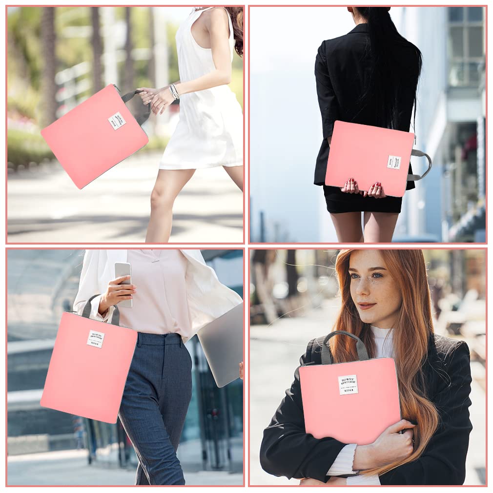 iSuperb® Organiseur de documents A4 avec support pour iPad, sac étanche et spacieux pour homme et femme (rose)