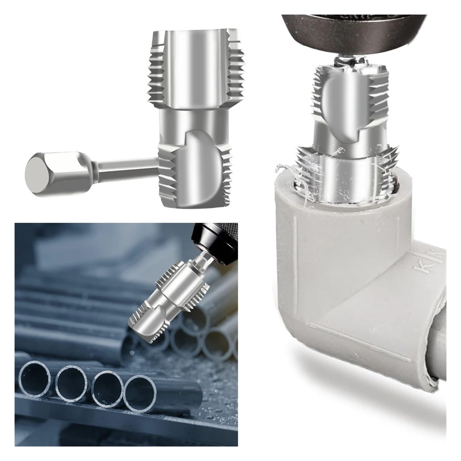 4/6 Punti PPR Apri Filettatura Interna per Tubi dell'Acqua Rubinetto Conico per Filettatura Interna per Tubi da 1/2" e 3/4" per Tubi, rubinetti