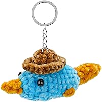 Dalycro Hand-Knitted Capybara Platypus Crochet Keychain - Cute Plush Bag Charm Birthday Gift for Women