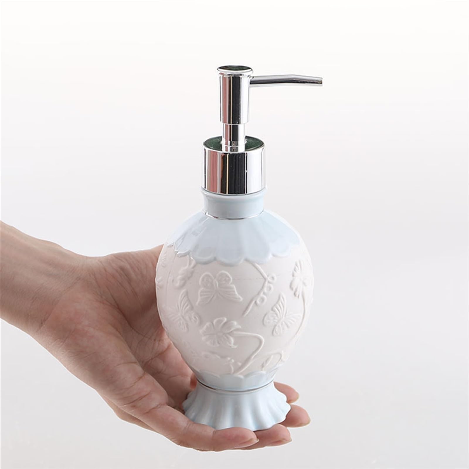 Dispenser di sapone Dispenser di sapone da bagno per lozione shampoo piatto sapone pompa di sapone in ceramica bottiglia di sapone rosa per cucina bagno dispenser pompa a mano