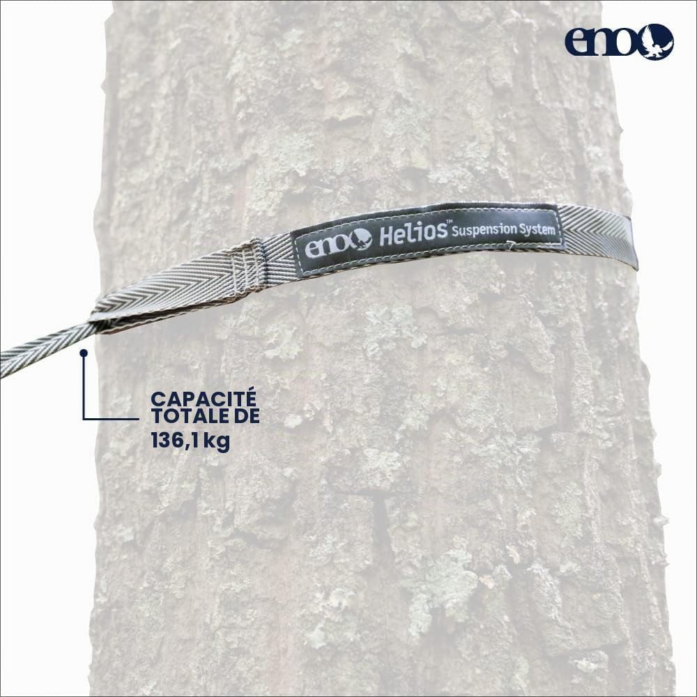Eno - Eagles Nest Outfitters Helios Hamac Système de Suspension Sangles Hamac, HS002, Grey - New