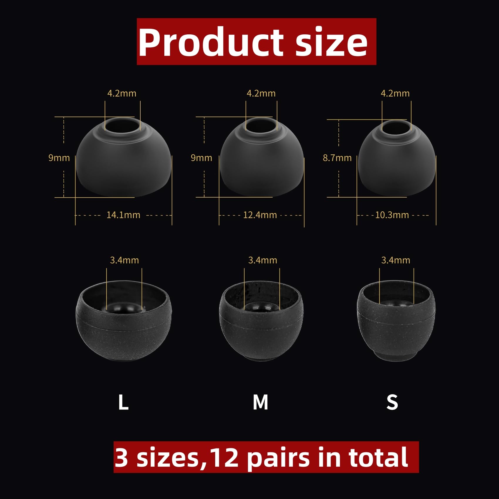Kleine & Extra Kleine Ohrstöpsel – 6 Paar, Passend Für 4,0–5,5 Mm Kopfhörer-Düsen