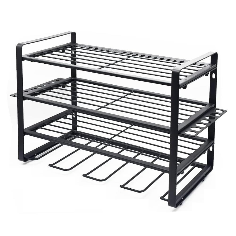 Tuidzljd Metal Wall Mounted Tool Holder, Multifunctional Power Tool Rack, Household Hardware Storage Rack, Electric Drill Rack