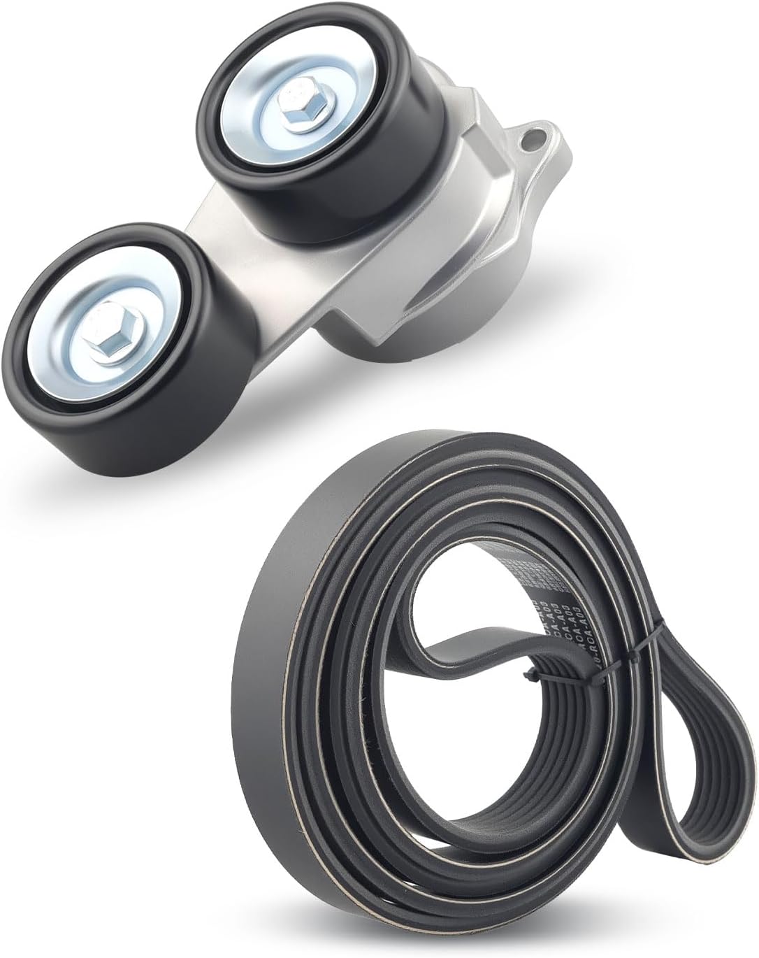 Belt Tensioner Assembly With Serpentine Drive Belt Fit for Honda Ridgeline/Pilot/Odyssey/Crosstour/Accord Replace 31170-RV0-A01 56992-RV0-A05