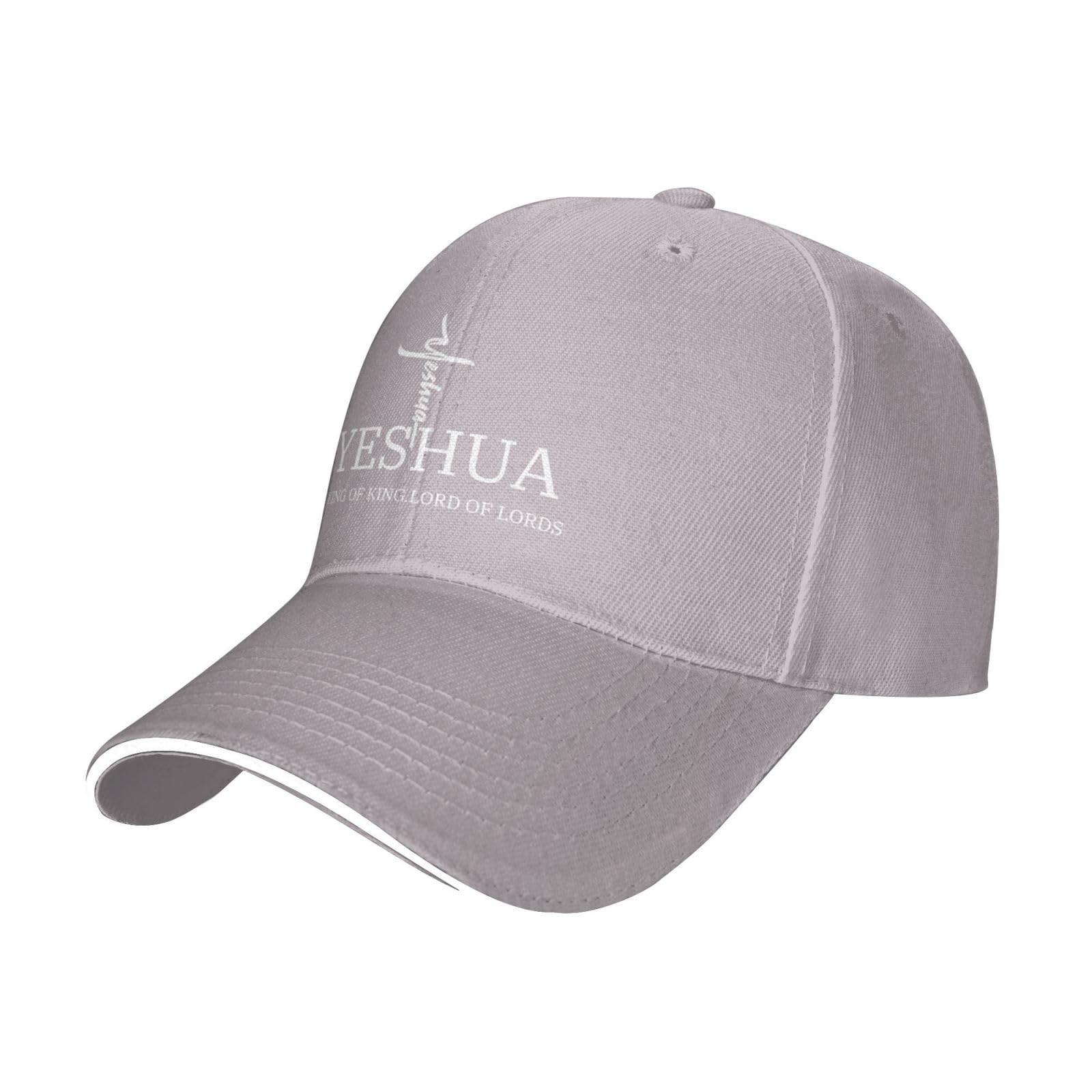 KWQDOZF Yeshua Jesus Christian Hat Baseball Cap Sports Casquette Dad Hats Gray