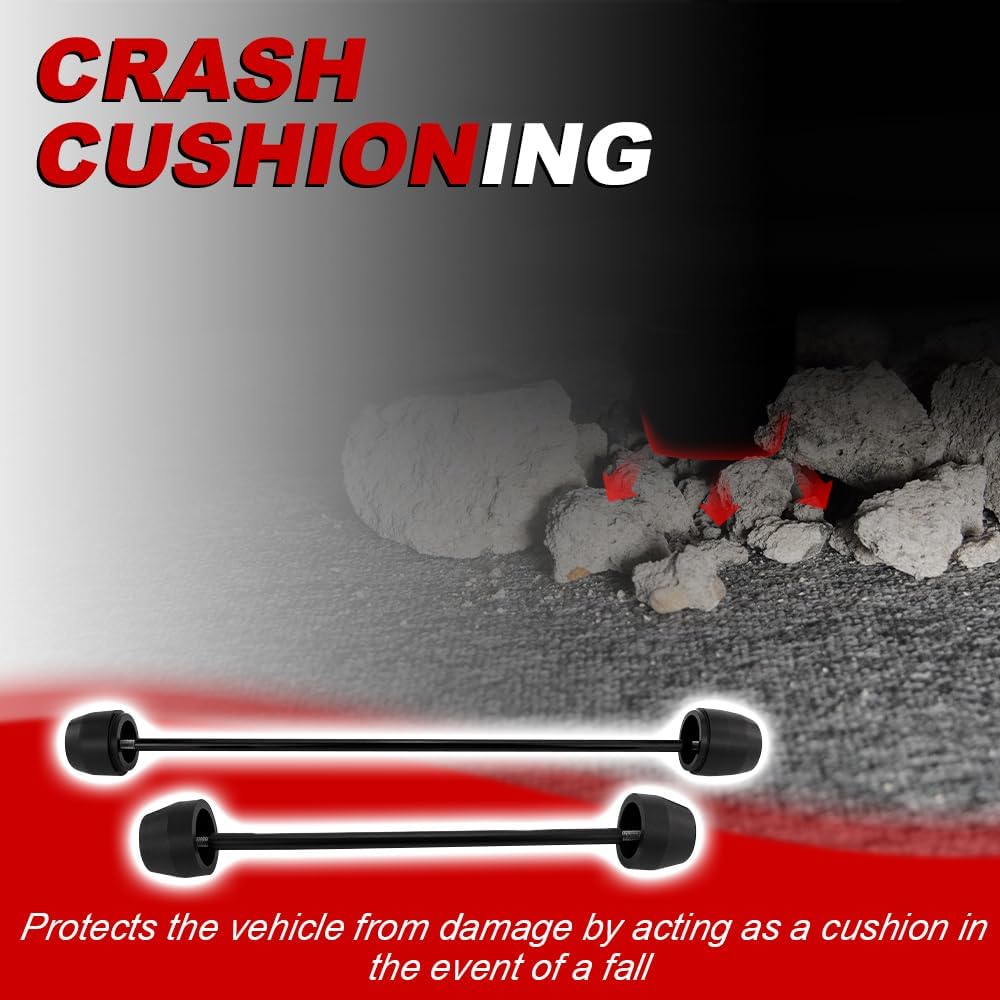 Xitomer Compatible with Z650 Ninja 650 2017-2024, Z650RS 2021-2025 Front Rear Axle Sliders,Motorcycle Front & Rear Fork Wheel Frame Sliders Crash Protector