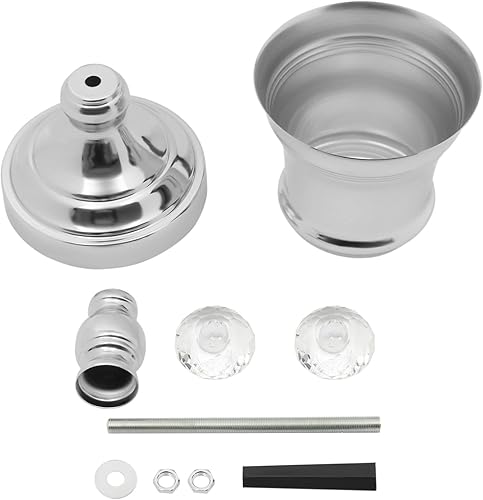 Miniatura 7 de Jarrón de metal para trompeta de boda con cristal, 10 piezas de decoración de mesa floral, jarrones de metal para celebración, fiesta, cumpleaños,