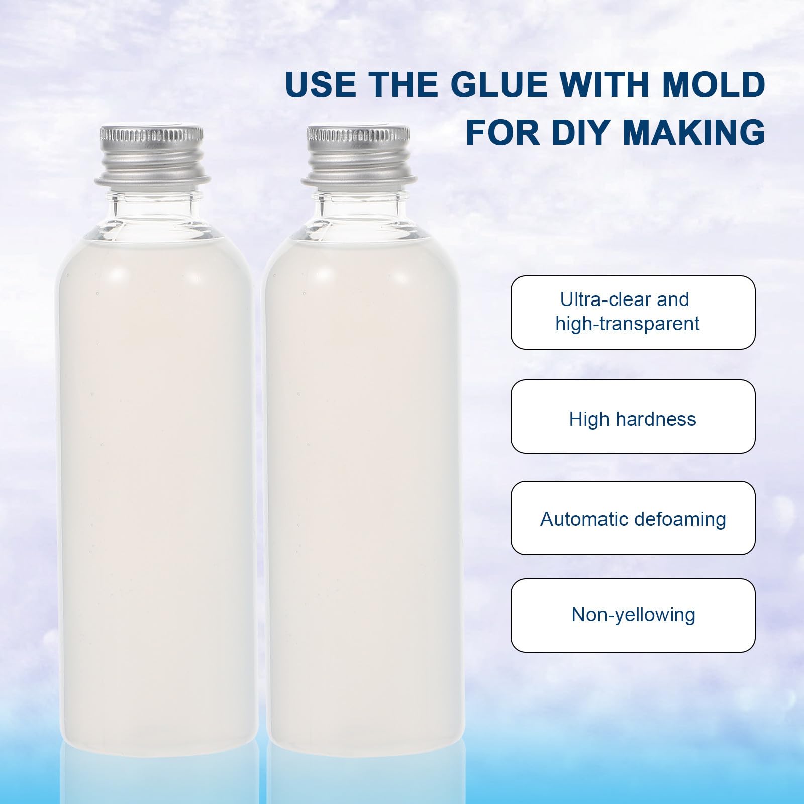 Silicona Líquida Translúcida Ab para Moldes Diy, Fácil de Mezclar