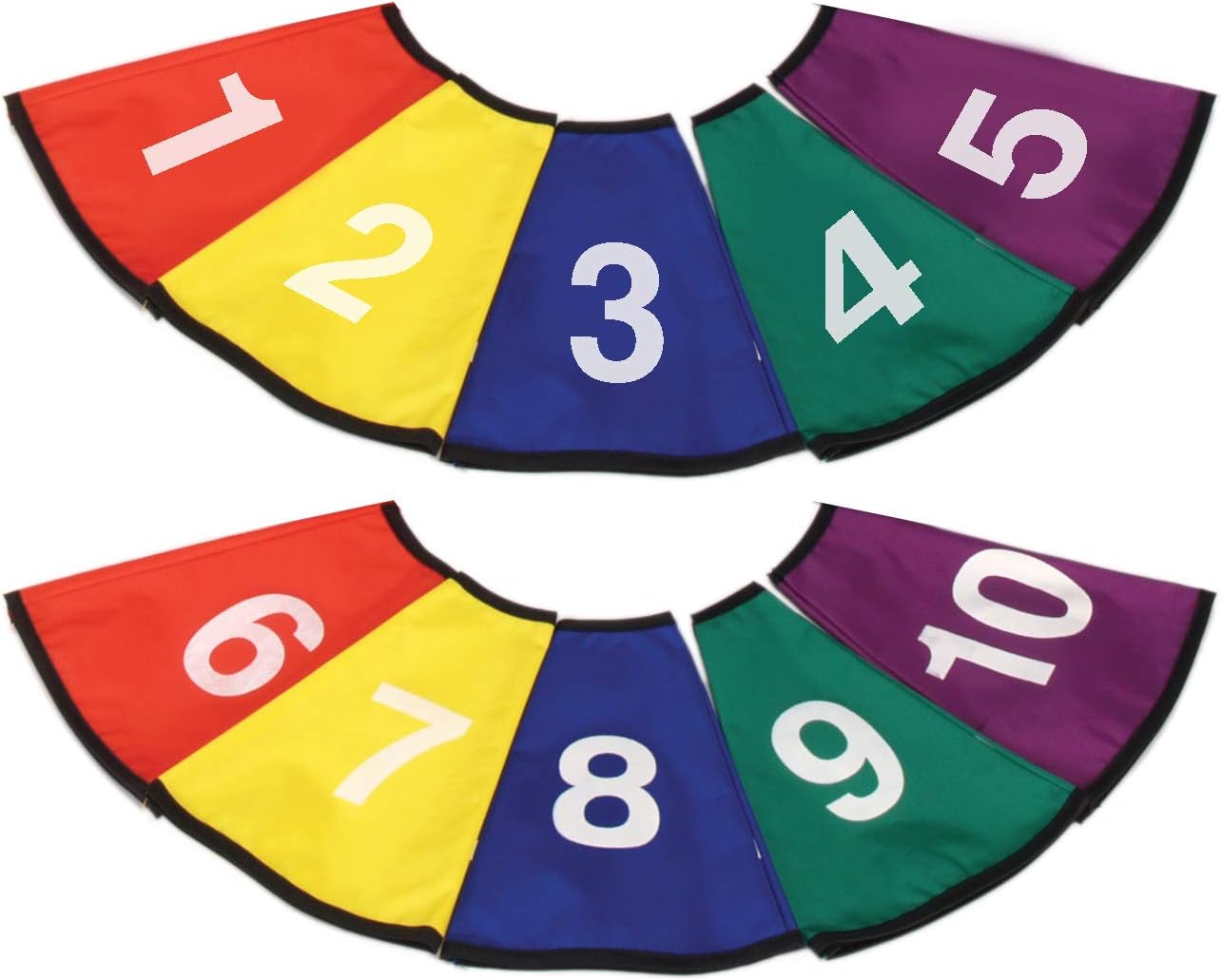 American Educational Products Numbered Cone Covers, 5 Colors, Set of 10