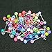 BodyJewelryOnline Tongue Nipple Piercing Barbells - 50pk 14ga UV light glow - 316L Surgical Steel and Bioflex
