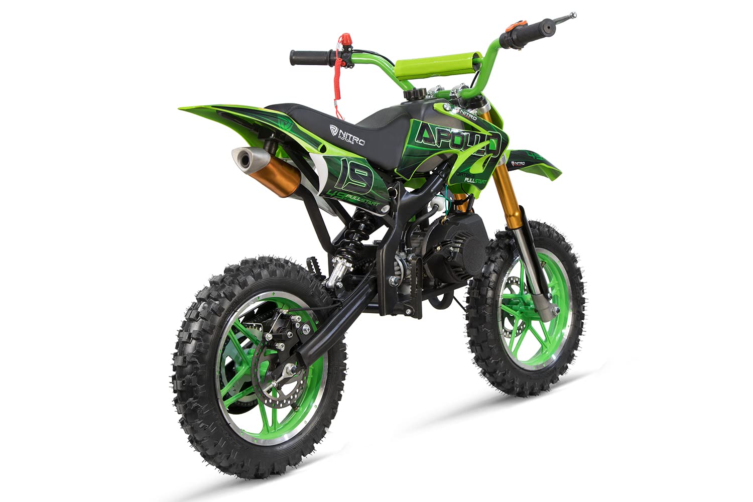 Minimoto Minicross Apollo 49cc Motore a Scoppio 2 Tempi per Bambini (Rosso)