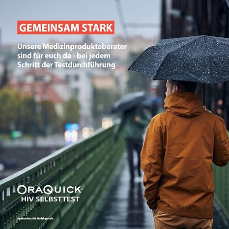 OraQuick HIV self-test - painless and safe with saliva test - HIV test at home - meets the quality standards of German AIDS aid - detects HIV-1 and HIV-2 antibodies