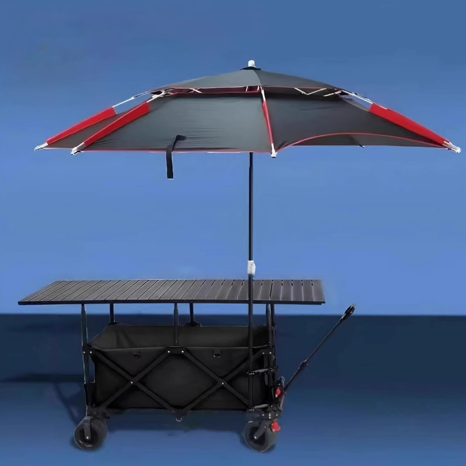 Carro de exhibición de toldo portátil ligero – Cabina plegable para mercados y eventos, plegable negro para vendedores ambulantes, promociones al aire libre, fácil instalación y transporte