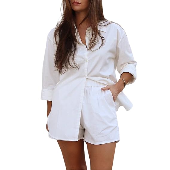 Oversized button down pajama shirt Clearance