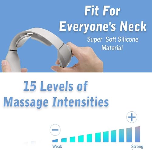 Miniatura 5 de Neckology - Masajeador de cuello inteligente con calor masajeador de cuello eléctrico para aliviar el dolor masajeador de cuello inalámbrico para