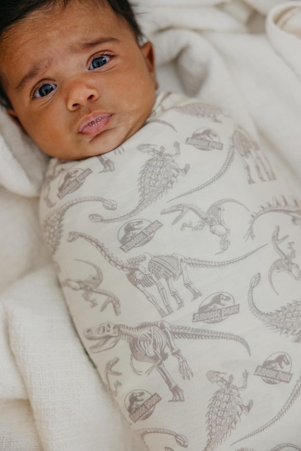 Copper Pearl Baby Swaddle Blanket - Premium Knit Baby Blanket, Large Soft Stretchy Receiving Blankets for Baby Boy and Girl, Swaddles for Newborn, Infant, and Toddler (Jurassic Park Fossils) - Image 4