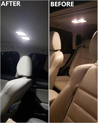 Miniatura 6 de Paquete de bombillas LED blancas compatibles con Mazda CX-5 CX5 2013 2014 2015 2016 2017 2018 2019 Mazda CX-5 CX5 Luz de domo de mapa interior + luz