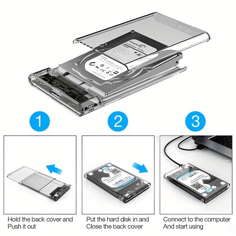 Caja externa para disco duro 2.5 pulgadas USB-C a SATA III miniatura 5