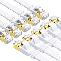 Vista 12 de Yauhody Cable Ethernet CAT 8 de 6 pies, paquete de 5 cables planos CAT8, más rápido que CAT7/CAT6/CAT5e, cable LAN SFTP de alta velocidad de 40 Gbps