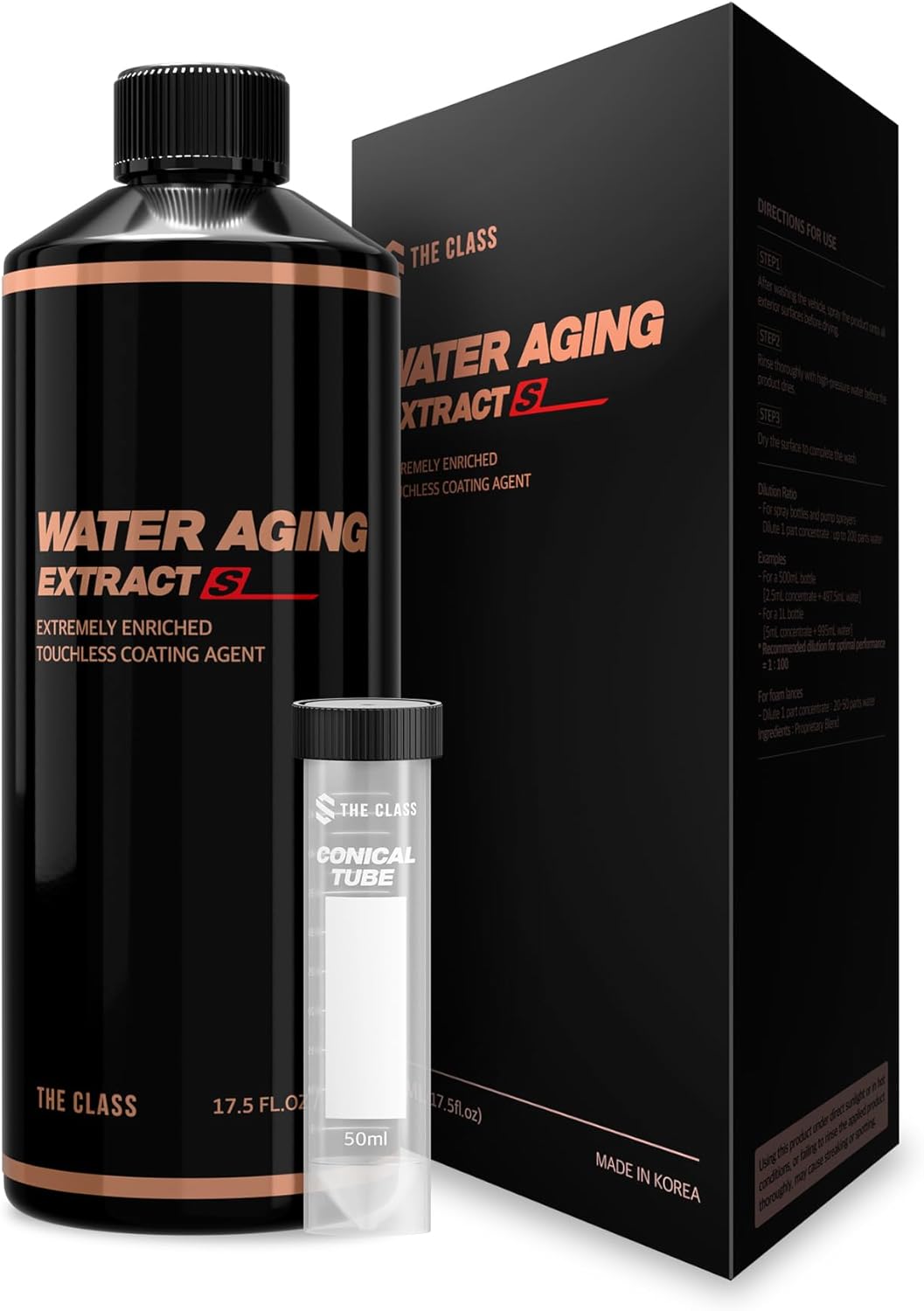 Water Aging Extract S Super Easy Spray On Rinse-Off Ceramic Coating, Touchless Hydrophobic Sealant for Deep Gloss & High Gloss Solutions for Car Wheels and Glass 17.6oz