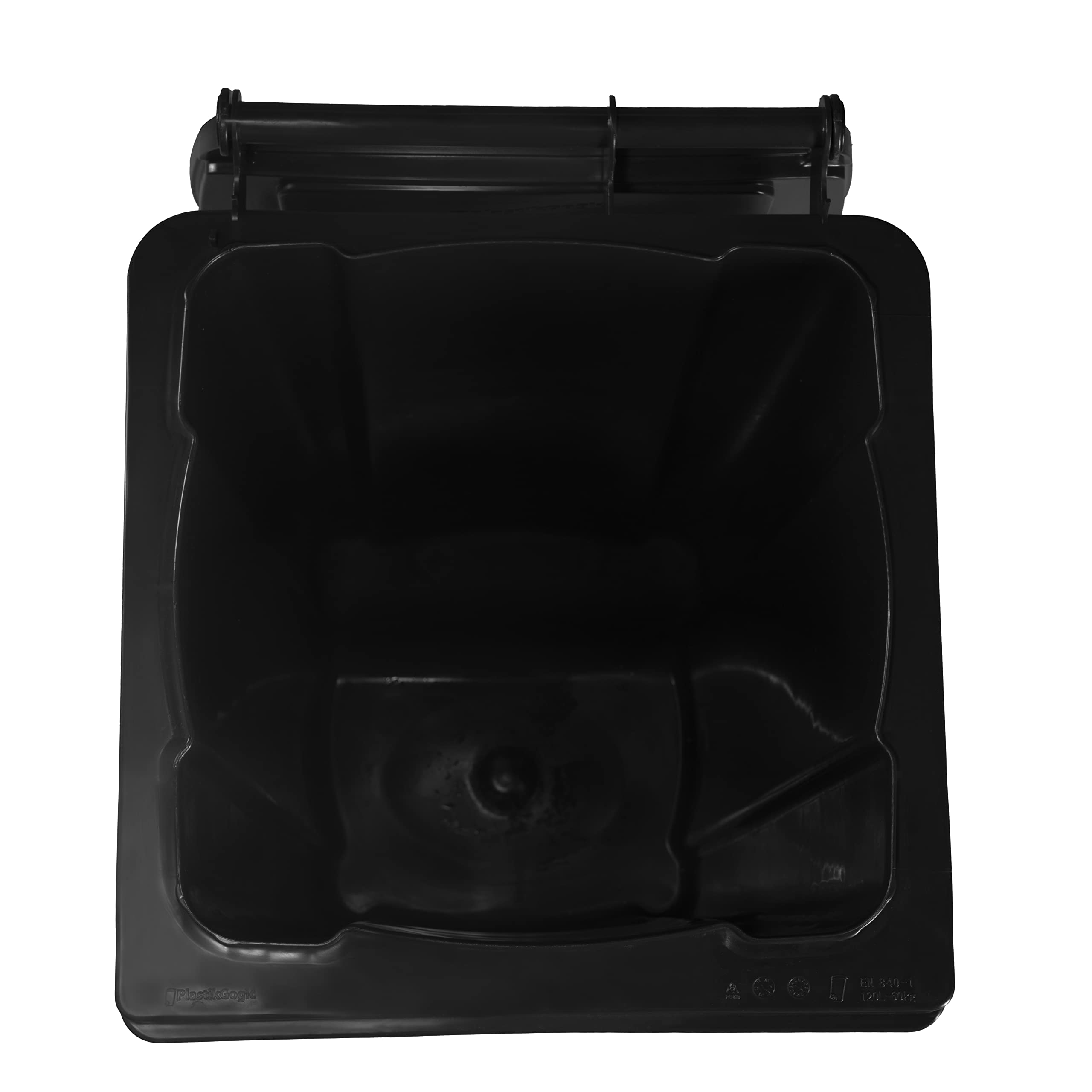 Hardwex Mülltonne 120 Liter Grau 964 x 480 x 550 mm mit Deckel und 2 Rädern