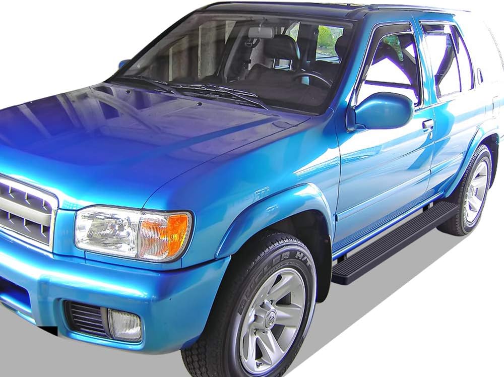 Compatible with 1999.05-2004 Pathfinder Sport Utility 4-Door (Nerf Bar | Side Steps) 5" Black Eboard Running Boards
