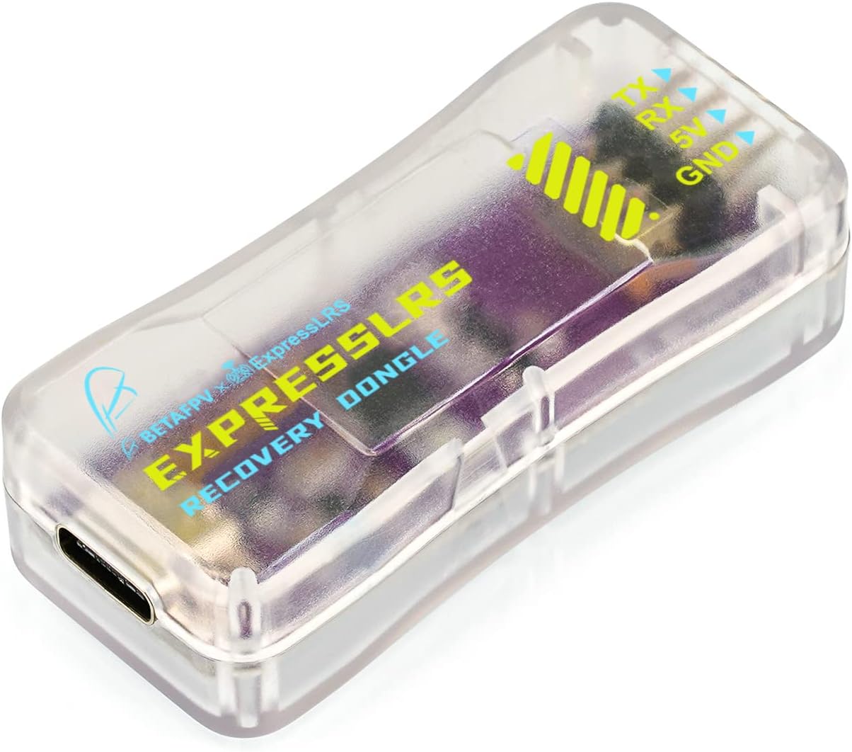 ELRS Recovery Dongle USB to TTL Serial Converter Adapter Module - CP2102 FTDI Chipset, Solder-Free Type-C Connector, Firmware Update, Compatible with ELRS Nano Micro Lite RX