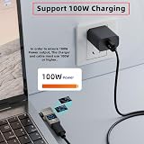 Type-C Adapter USB Female Input to DC 4.5x3.0mm Male Plug Output with Smart LED Display Power 20V 5A PD Charge 100W 65W Adapter Compatible with Laptop Pavilion 15 G1 G2 G3 G4 G5 ENVY 14/15/17 Q117 - 7