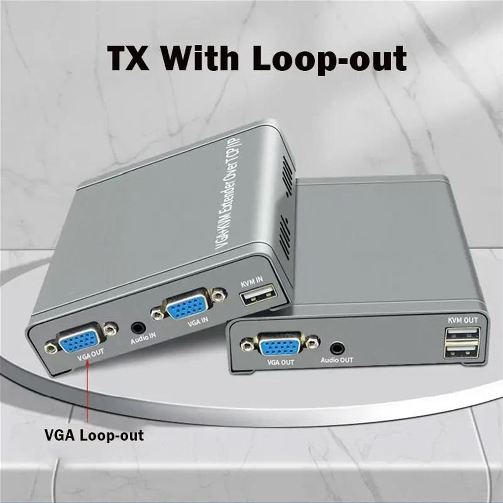 Extender KVM VGA da 20 chilometri Su cavo IP RJ45 Ethernet Cat5e/6 Convertitori video