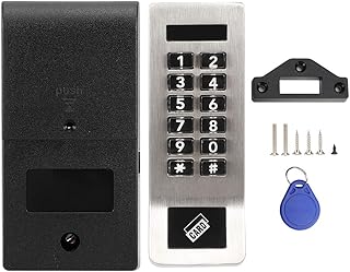 Coded Lock Stainless Steel Security Card Password Door Lock Digital Keypad Electronic for Home Cabinet Sauna Locker
