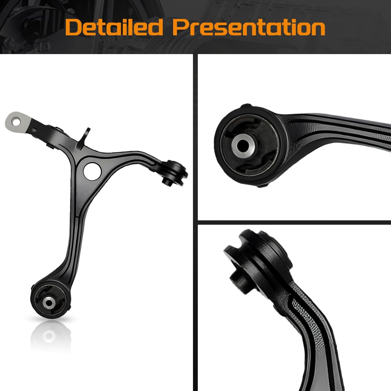 Front Upper & Lower Control Arms Kit Compatible with Honda Accord 2.4L 2003-2007; ACURA TSX 2004-2008 with Ball Joint + Tie Rods + Sway Bars - 12pcs Set