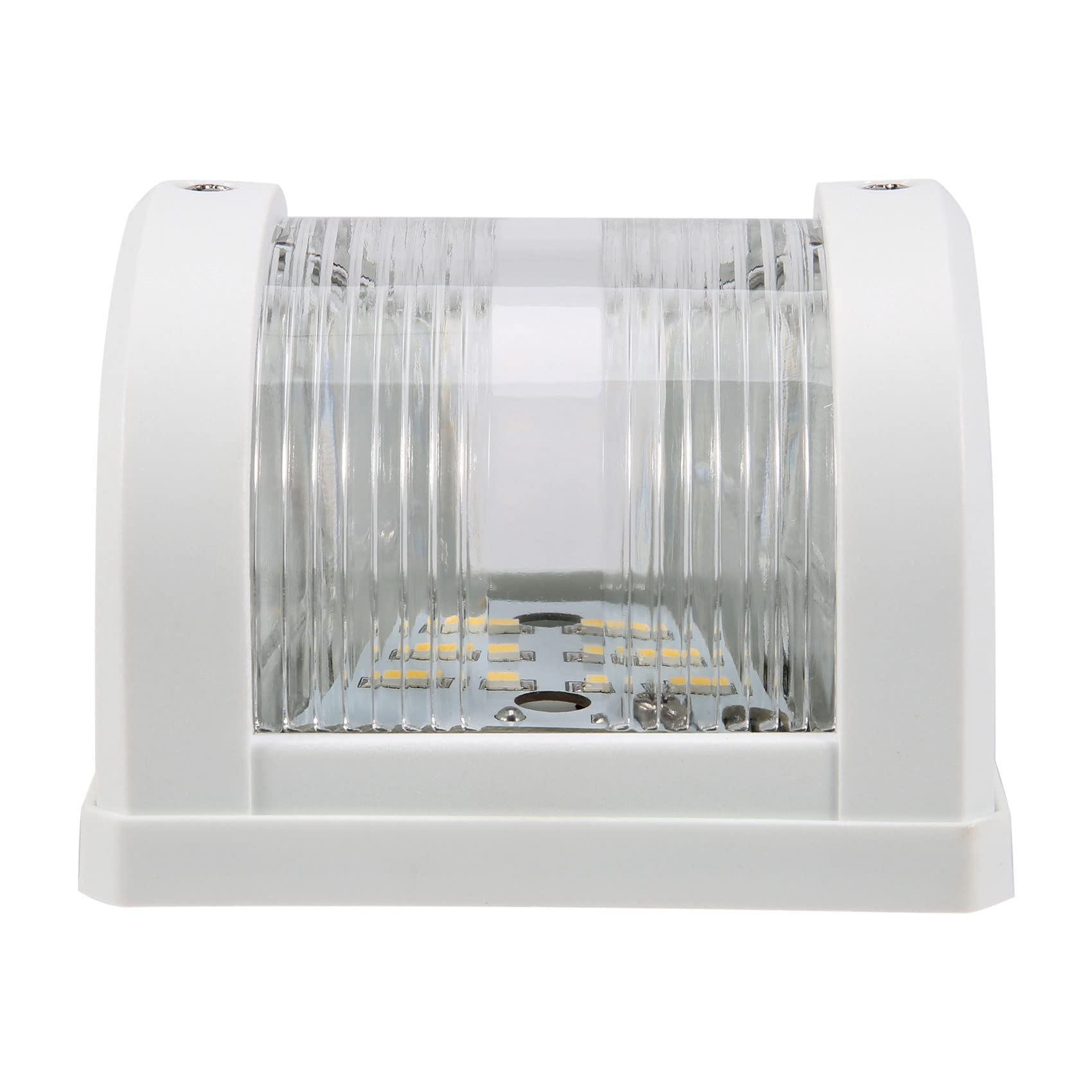 Wanjorlay Feu De Navigation Arrière Blanc 12V Pour Bateau – 42.5 Lm, Angle 225°, étanche IP66, Visible Jusqu'à 2 Milles, Montage Latéral