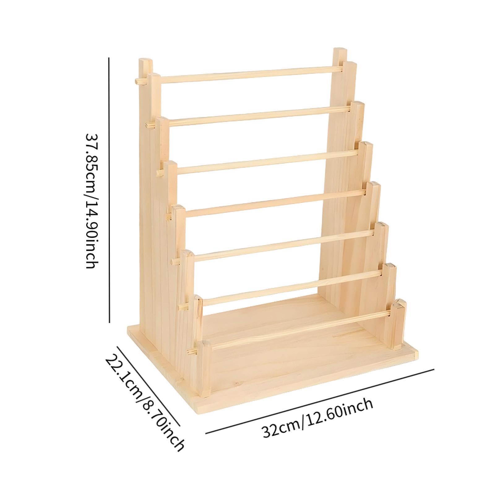 Organizzatore di nastri in legno a 7 livelli espositore per braccialetti Washi Tape Organizer per la creazione di fiocchi forniture per oggetti di scena fotografici
