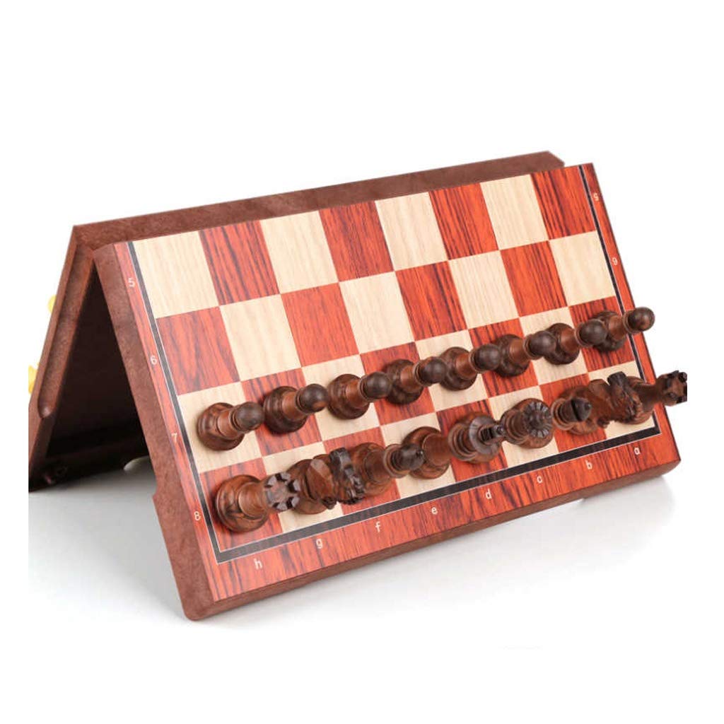 FABAX Chess Board Magnetic Chess,Solid Wood Chess Set,Folding Board, Storage Chess Board, High-end Chess Puzzle Game Children and Adults Chess Set (Color : Extra Large)