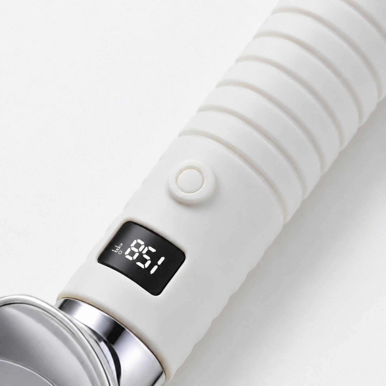 MagiDeal Cuillère à Glace chauffante, cuillère à Glace sphérique, Unique, Portable et Polyvalente, avec Affichage numérique, idéale pour Les Restaurants, Les, Blanc