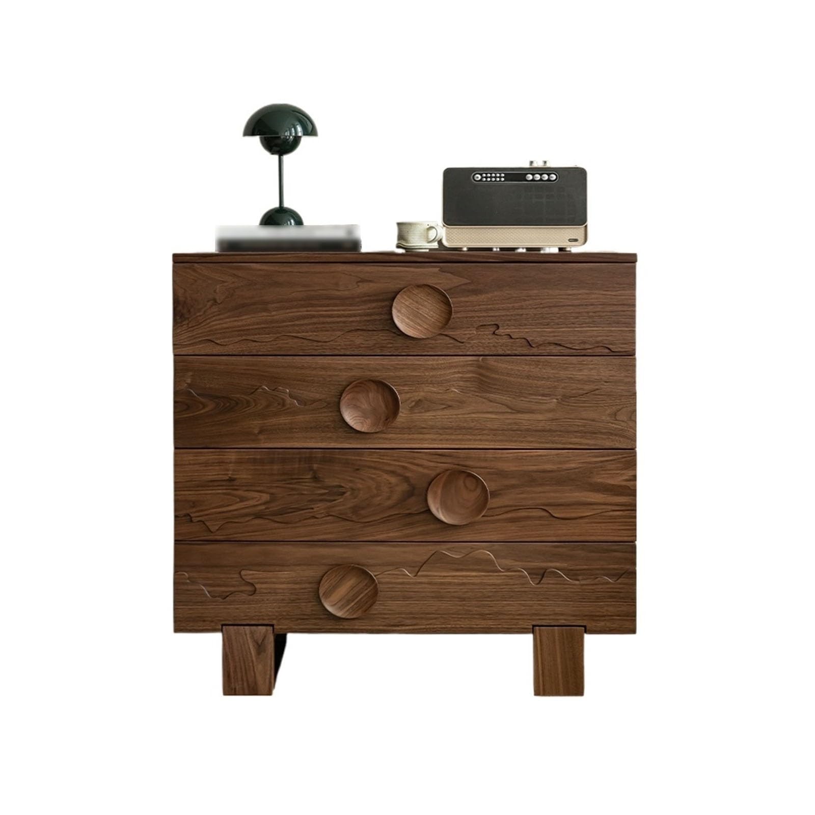 Dh2yjnbf3 One Color Bedroom 4 Drawers Dresser For Bedroom, Wood Chest Of With Deep, Dressers Organizer For, Living Room,Hallway Storage Organizer