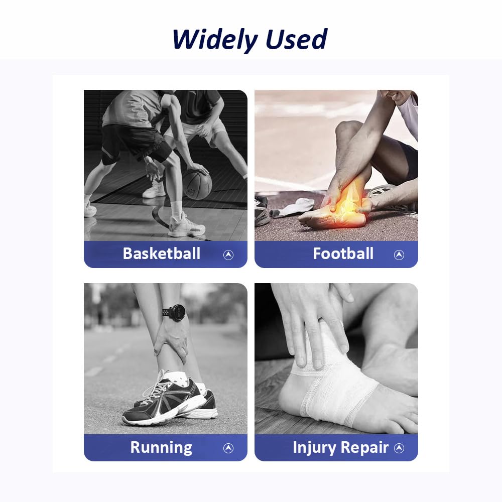 2 sztuki bandaży na staw skokowy, skarpety uciskowe, bandaż na zapalenie powięzi podeszwowej, oddychający bandaż na kostkę do uprawiania sportu, fitnessu, na co dzień (szary, rozmiar L: