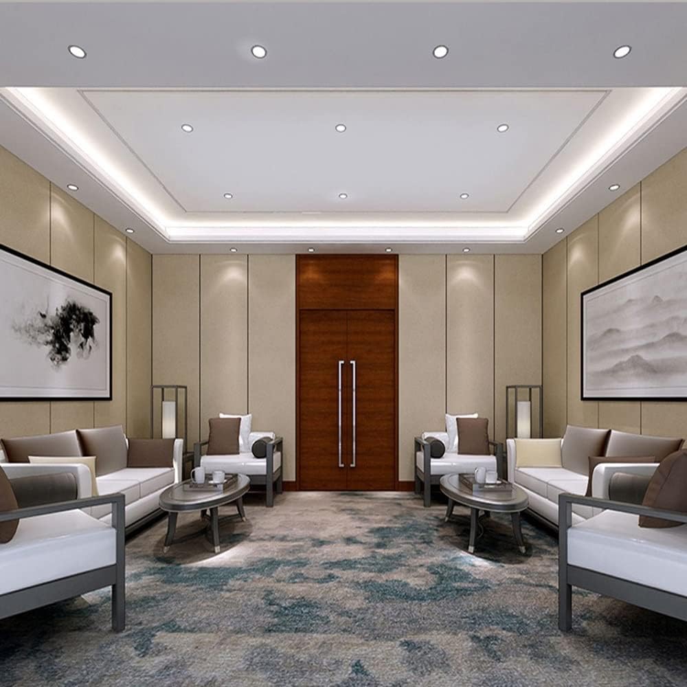 Ultra Slim Led Downlights White Ceiling Spotlight Bedroom Decoration Lighting Fixture Spot Lights, No Flicker Downlighters for Bathroom Hallway Stage Office/15W/Warm Light