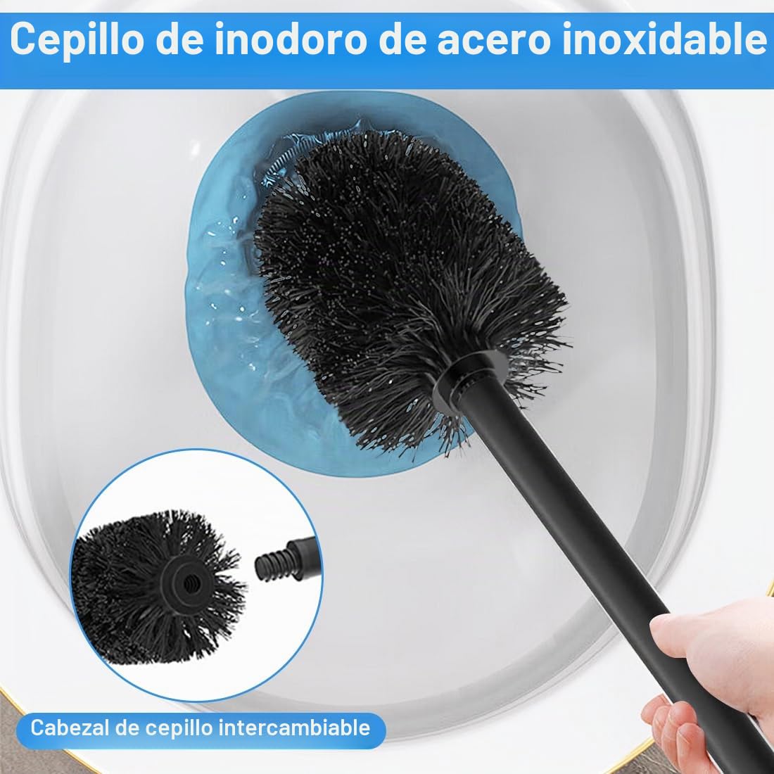 Portarrollos de papel higiénico de acero inoxidable de pie con escobilla de inodoro, soporte para papel higiénico con caja para toallitas húmedas, portarrollos de papel higiénico con escobilla de